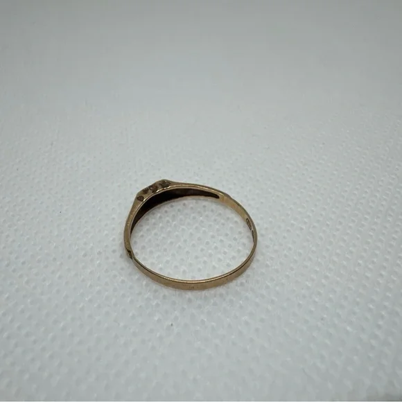 Vintage 14K Yellow Gold Nugget Style Ring Band 1.14 Grams Size 6, 585, European - Picture 8 of 14